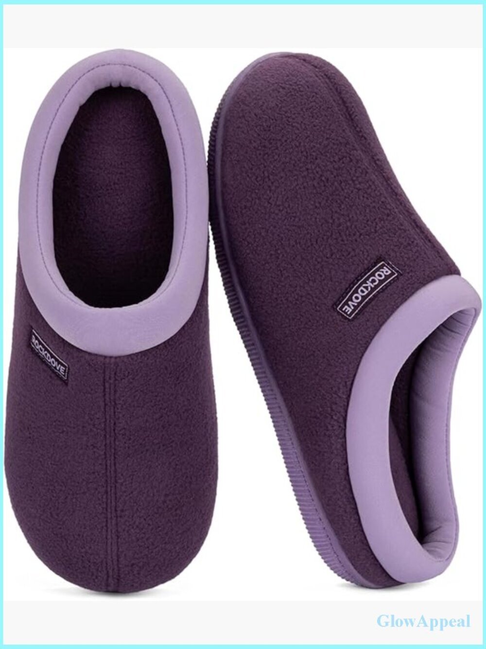 Polar Fleece Two-Tone Memory Foam Clog House Slippers